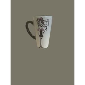 Naughty Or Nice Mug Coffee Tall Cup Cow Print Graphic Cute Girl Thing